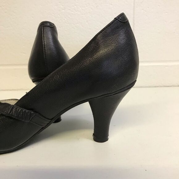 Fly London Black Leather Peep Toe 3” Heels size 41 (10/10.5) - Picture 12 of 15